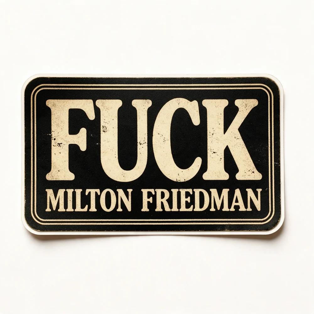 Sticker (Logo) — FUCK MILTON FRIEDMAN